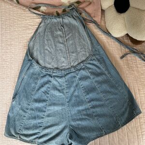 Free People Denim Romper